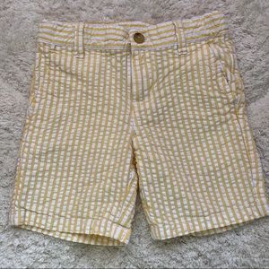Janie and Jack yellow seersucker shorts